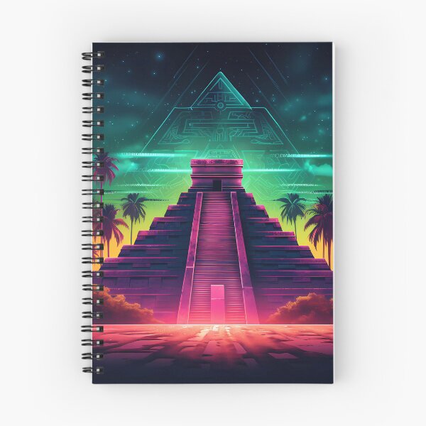 Item preview, "Chichen Itza: Outlined Neon and Argon Lighting Bright" designed and sold by Art-Vortex-fr.