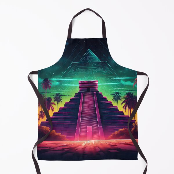 Item preview, "Chichen Itza: Outlined Neon and Argon Lighting Bright" designed and sold by Art-Vortex-fr.