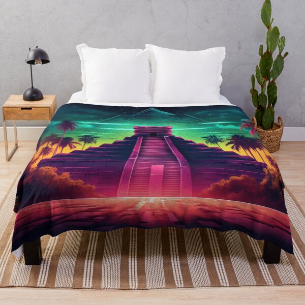 Item preview, "Chichen Itza: Outlined Neon and Argon Lighting Bright" designed and sold by Art-Vortex-fr.
