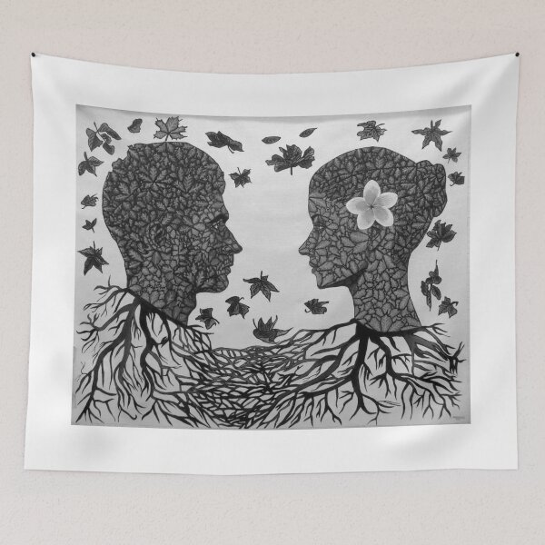 Item preview, Nurturing Life: Embracing Greenery for Our Survival Greyscale designed and sold by MubaraksArt.