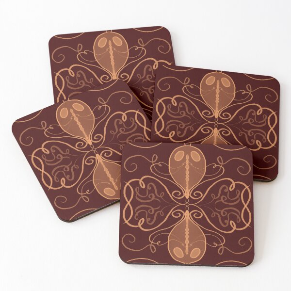 Item preview, Victorian Giardia (tan & maroon) designed and sold by PaganArtisan.