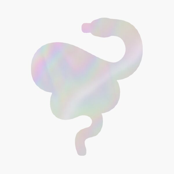 Simple Snake in Triangular Shape Holographic Sticker