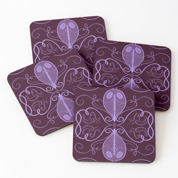 Item preview, Victorian Giardia (periwinkle & burgundy) designed and sold by PaganArtisan.
