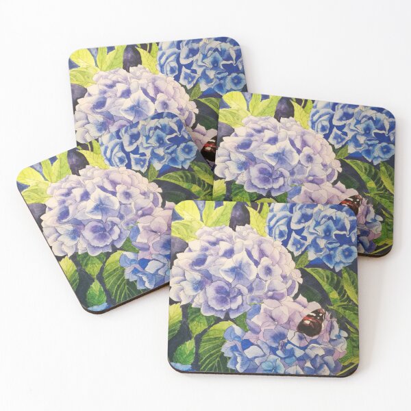 Item preview, Blue hydrangeas watercolour painting  designed and sold by esvb.