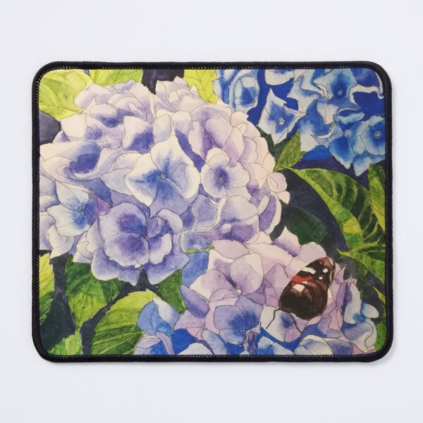 Item preview, Blue hydrangeas watercolour painting  designed and sold by esvb.