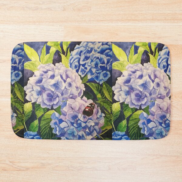 Item preview, Blue hydrangeas watercolour painting  designed and sold by esvb.