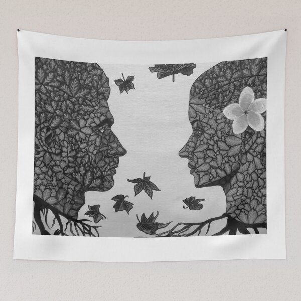 Item preview, Nurturing Life: Embracing Greenery for Our Survival Greyscale designed and sold by MubaraksArt.