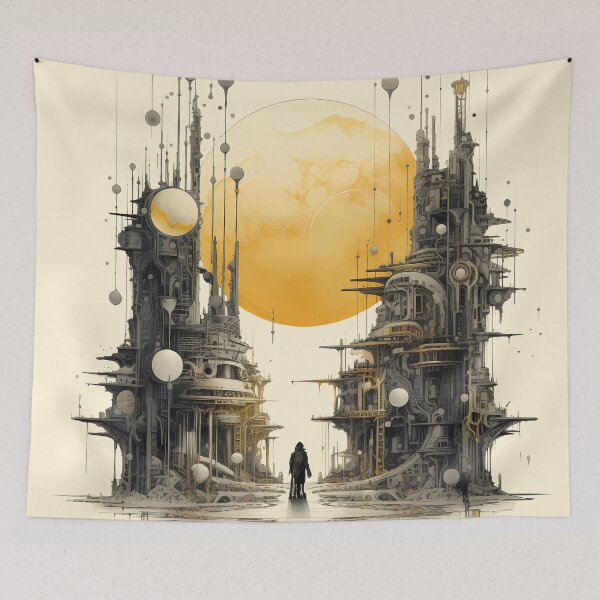 Item preview, Solarpunk Cityscape designed and sold by Newma2112.