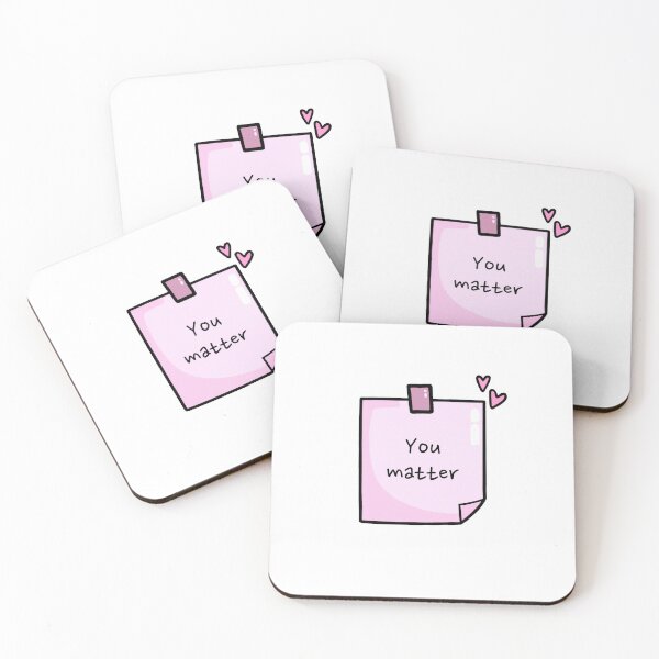 Item preview, "You matter" Pink Motivational Sticky Note designed and sold by wonderxwander.