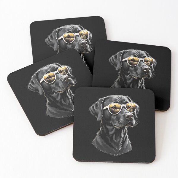 Item preview, Black Lab with sunglasses designed and sold by Gilby-Designs.