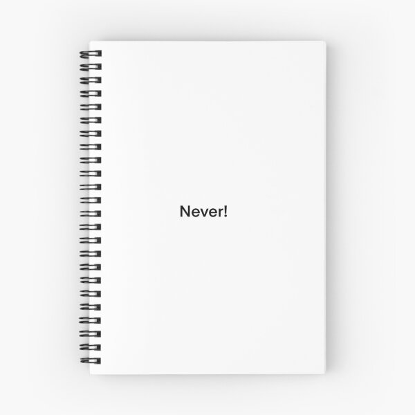 Item preview, A big screen with the word never down with an explanation point at the end. designed and sold by lukesubbby.