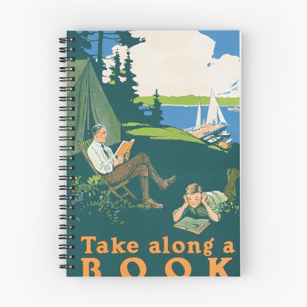 Item preview, Take along a book - camping poster designed and sold by Vintage8.
