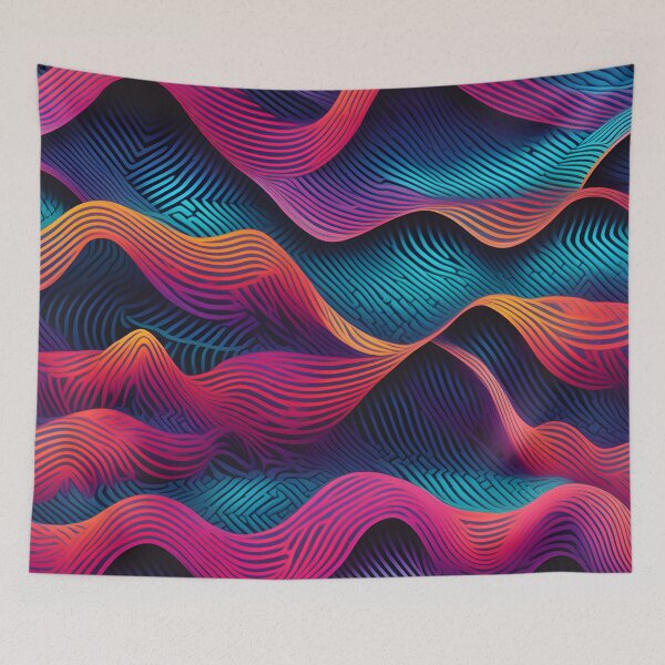 Item preview, Neon Beautiful String Wave Pattern. designed and sold by ExtraEm.