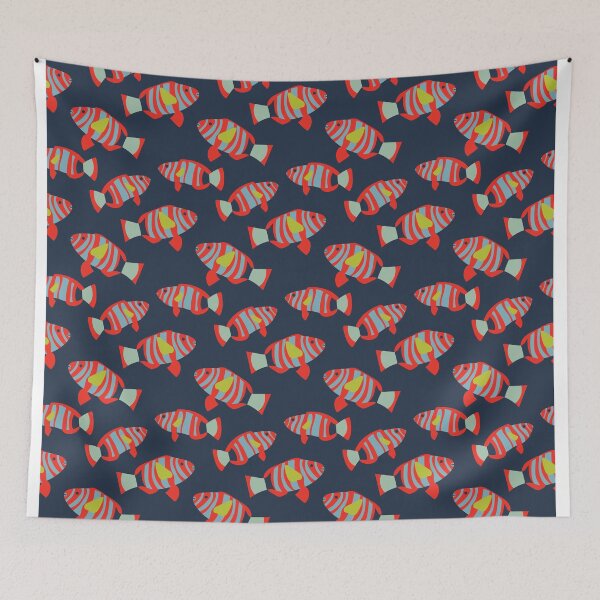 Item preview, Harlequin Tusk Fish Pattern designed and sold by babybigfoot.