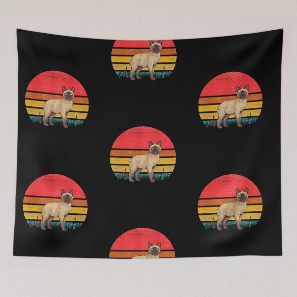 Item preview, Siamese Cat Vintage Retro Sunset designed and sold by rafaeltto.