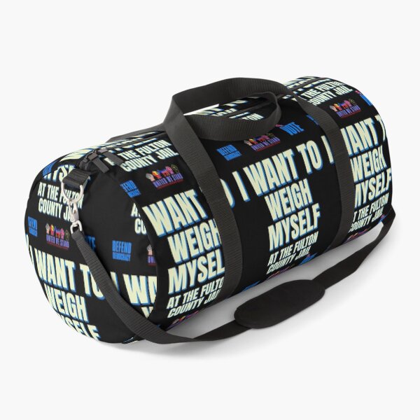 Item preview, PMD01048 Progressive Movement Designs I Want to Weigh Myself at the Fulton County Jail design shows you support democracy and accurate weight reporting for Trump arrest mugshot designed and sold by ProgressiveLeft.