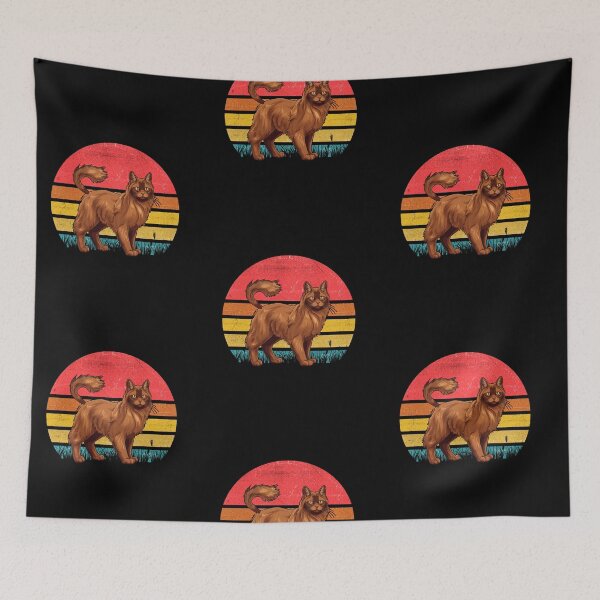 Item preview, Somali Cat Vintage Retro Sunset designed and sold by rafaeltto.
