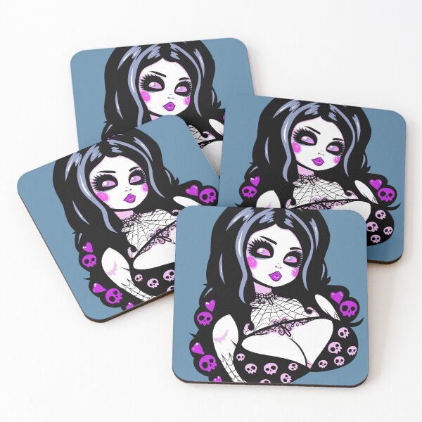 Aperçu de l'œuvre GOTH GIRL 2 - CRÂNES ET COEURS créée et vendue par George Webber.