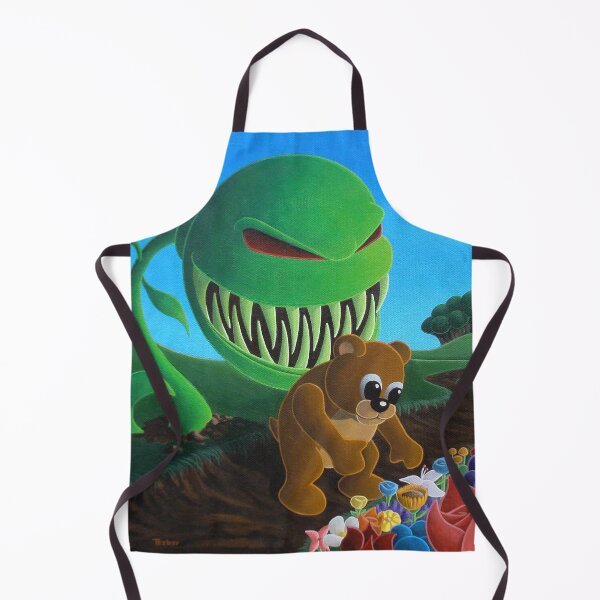 Item preview, Cute Nature Painting with Bear and Venus Fly Trap designed and sold by TEZBER.