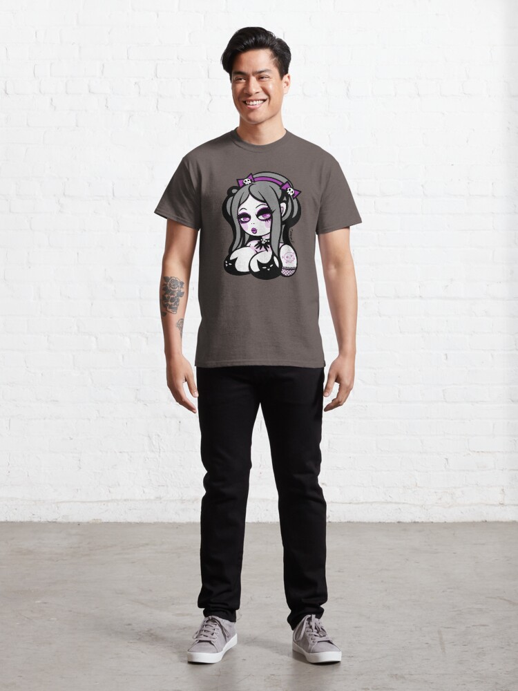 Thumbnail 3 of 7, Classic T-Shirt, GOTH GIRL - KITTY BRA designed and sold by George Webber.