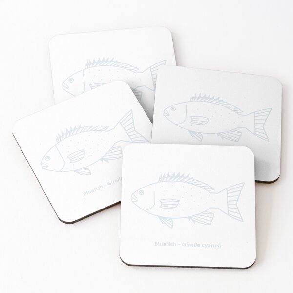 Item preview, Kawaii Bluefish in Icy Blue and White designed and sold by fruttidimare.