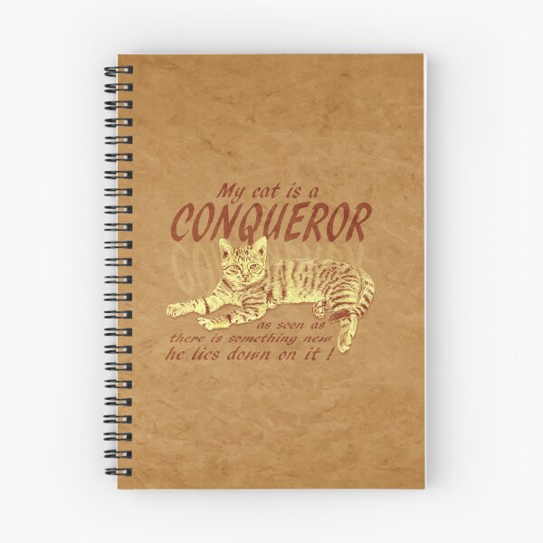 Item preview, Conquering cat - brown marbled version, English text. designed and sold by SylvieG18.