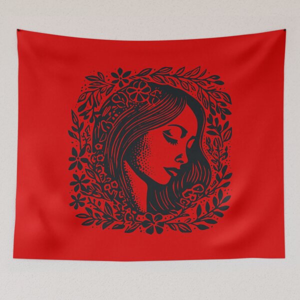 Item preview, Linocut Woman designed and sold by Texterns.