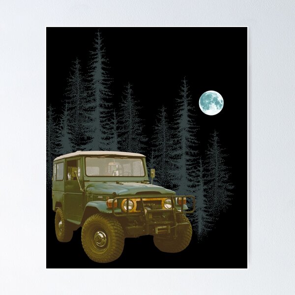Item preview, Vintage Land Cruiser, 40 series, toyota,  land cruiser,  4x4,  offroad,  landcruiser,  forest, 4wd,  off road,  fj40,  overland,  vintage, designed and sold by AkBrokeBikes.