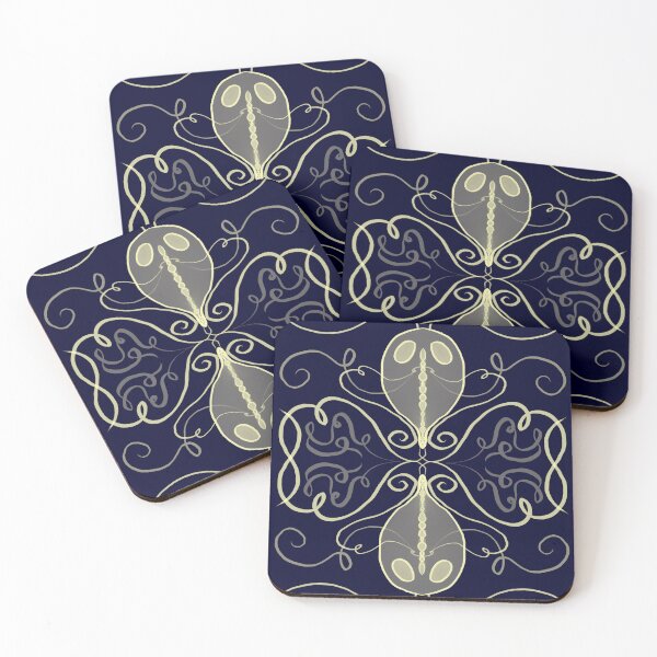 Item preview, Victorian Giardia (white & blue) designed and sold by PaganArtisan.