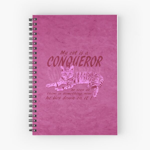 Item preview, Conquering Cat - pink marbled version, English text. designed and sold by SylvieG18.
