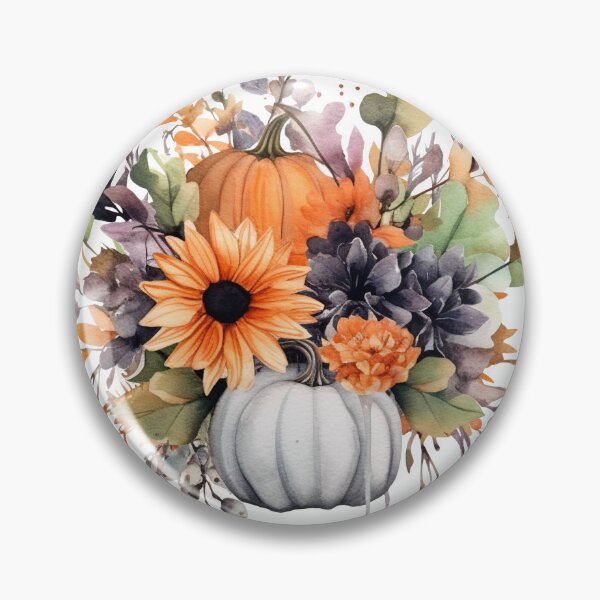 Item preview, Fall floral pumpkins designed and sold by PawsandPages.