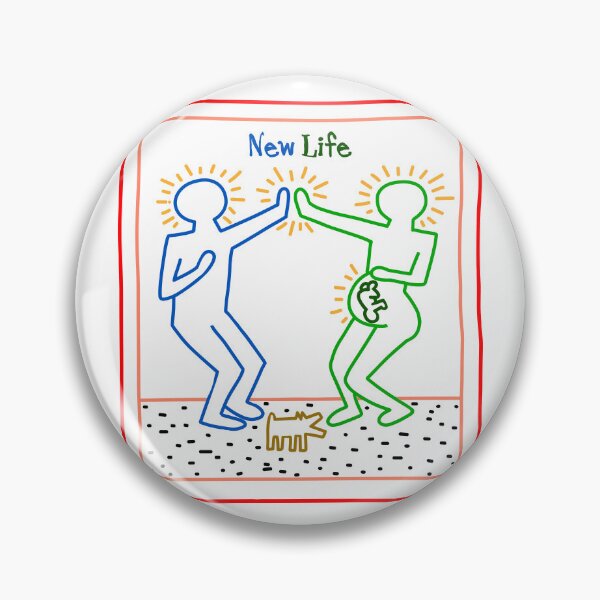 Artikelvorschau, Handgezeichneter Mann und schwangere Frau mit der Aufschrift „New Life“ T-Shirt entworfen und verkauft von AIPICCRAFT.