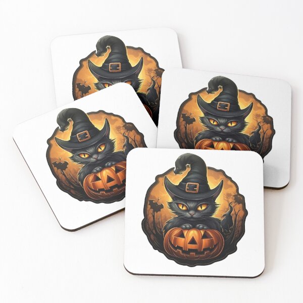 Item preview, Halloween Cat with pumpkin horror designed and sold by Stickerlion.