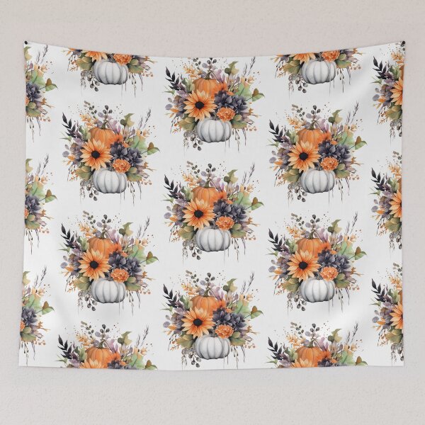 Item preview, Fall floral pumpkins designed and sold by PawsandPages.