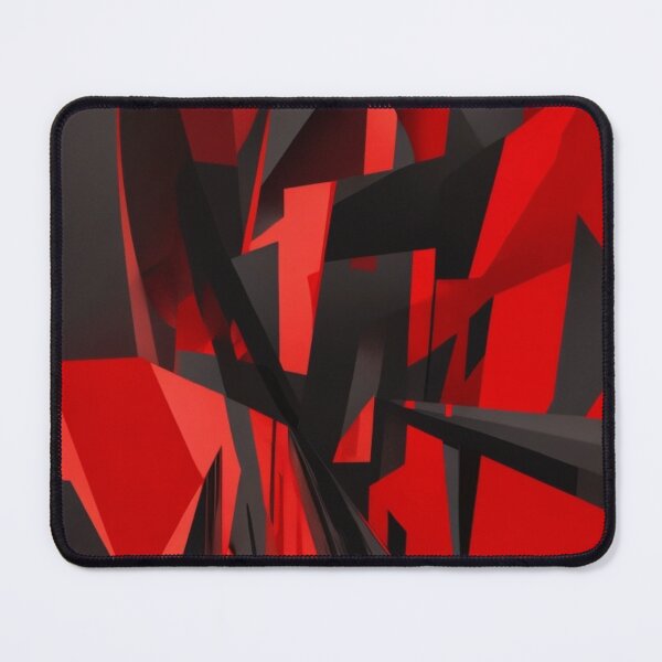 Item preview, Abstract Noir: Red Highlights and Shapes designed and sold by FemmeFlair.