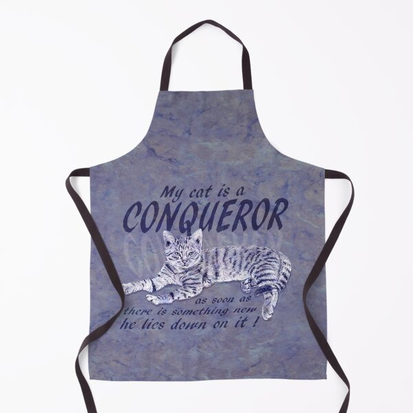 Item preview, Conquering Cat - purple marbled version, English text. designed and sold by SylvieG18.