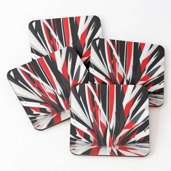 Item preview, Dynamic Contrasts: Black, White, and Red Abstract designed and sold by FemmeFlair.
