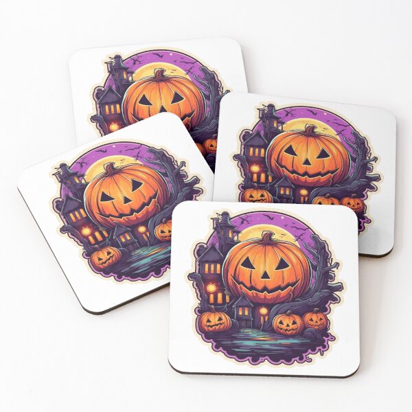 Item preview, Halloween pumpkin scary and gray background designed and sold by Stickerlion.