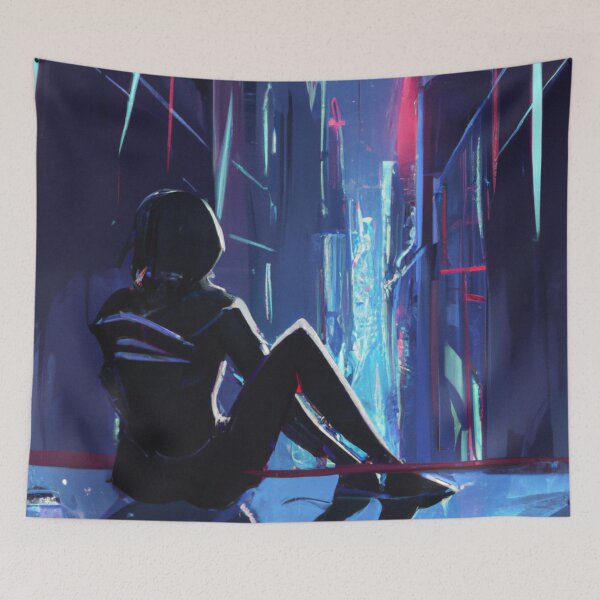 Item preview, Cyberpunk In Colorful City designed and sold by andreab313.
