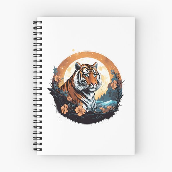Item preview, Celestial moon flower, tiger sitting tall designed and sold by Jerseysrd.