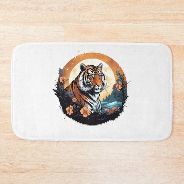 Item preview, Celestial moon flower, tiger sitting tall designed and sold by Jerseysrd.