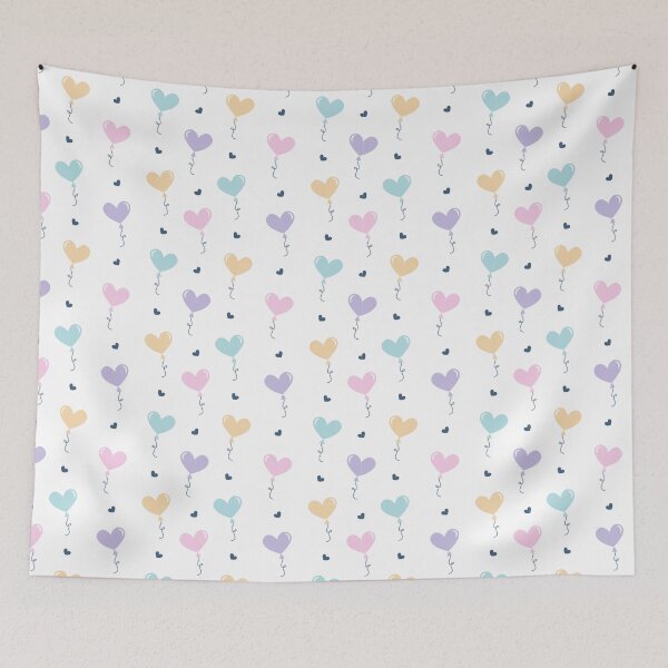 Item preview, Cute Heart Balloon Pattern designed and sold by iD3signs.