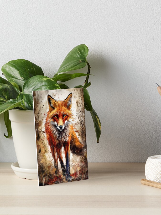 Abstract Red Fox Painting. AI generated Illustration. Art Board Print for  Sale by svetlanna