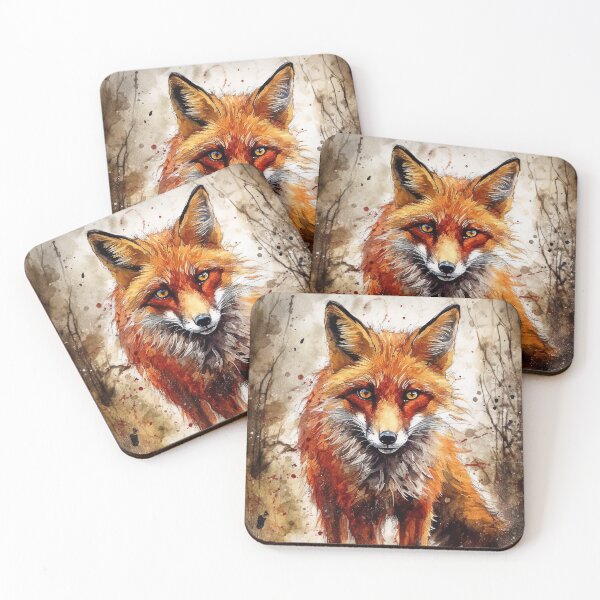 Item preview, Abstract Red Fox Painting. AI generated Illustration. designed and sold by svetlanna.