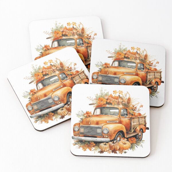 Item preview, Fall farm truck | Pumpkin truck designed and sold by PawsandPages.
