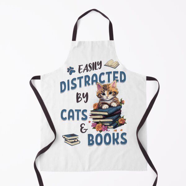 Item preview, Easily Distracted By Cats & Books designed and sold by DreamBlazeStu.