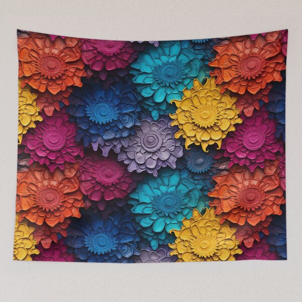 Item preview, 3D Embossed Colorful Floral designed and sold by MapleTArts.