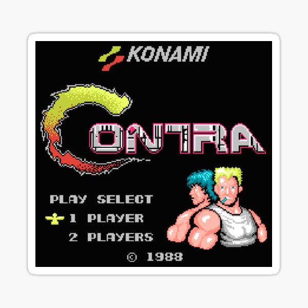 Item preview, Contra Vintage Title Screen by PixelRetro designed and sold by PixelRetro.