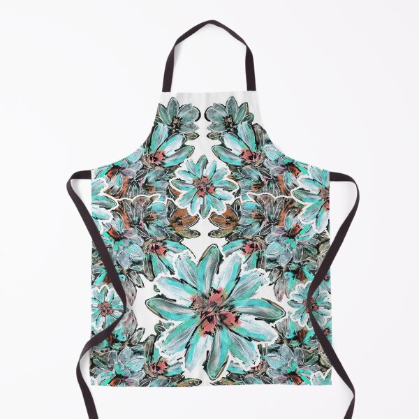 Aperçu de l'œuvre Résumé floral cyan créée et vendue par vjmailservice.