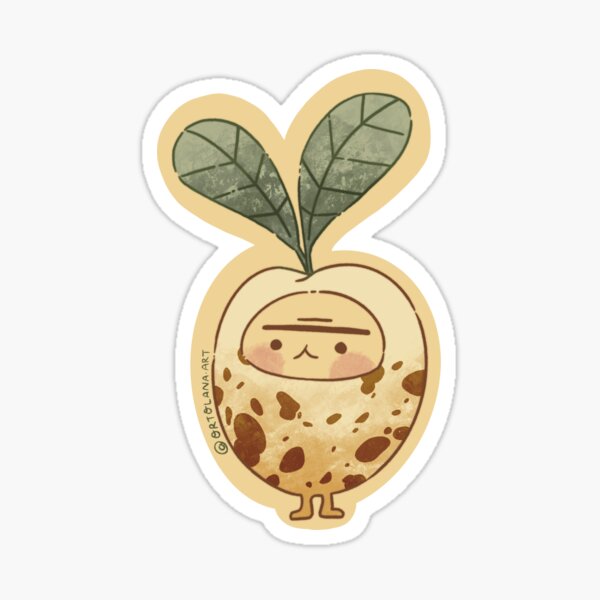 Grumpy Seedling by Ortolana Clare Sticker